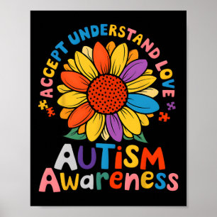 Accept Understand Love Funny Neurodiversity April Poster