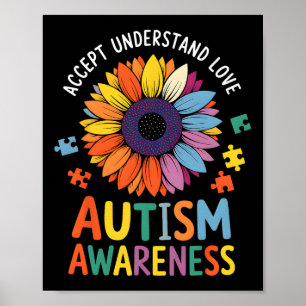 Accept Understand Love Funny Neurodiversity April Poster