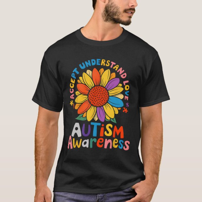 Accept Understand Love Funny Neurodiversity April  T-Shirt (Front)