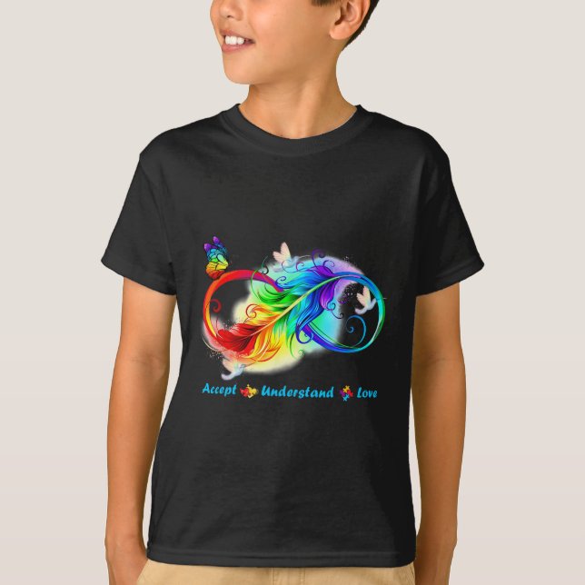 Accept Understand Love Infinity Butterfly  T-Shirt (Front)