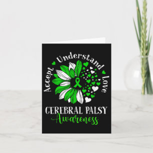 Accept Understand Love Sunflower Cerebral Palsy Cp Card