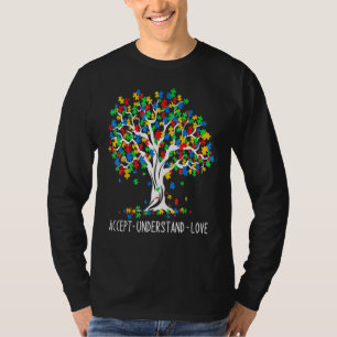 Accept Understand Love Tree Life Autism Awareness T-Shirt