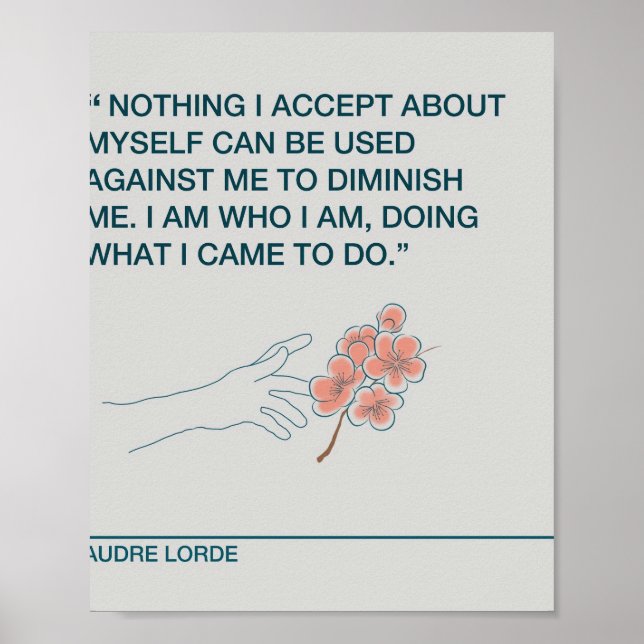 Accept Yourself Audre Lorde  Poster (Front)