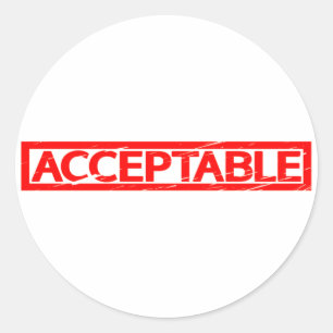 Acceptable Stamp Classic Round Sticker