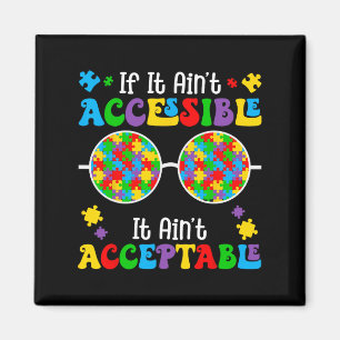 Acceptable Sungles Puzzle Autism Awareness Neurodi Magnet