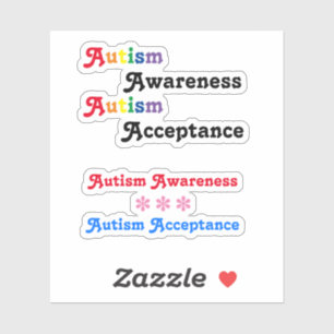 Acceptance and Awareness Custom-Cut Vinyl Sticker