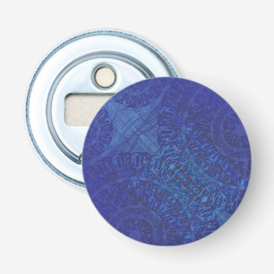 Acceptance Blue Indigo Violet Boho Medallions Bottle Opener