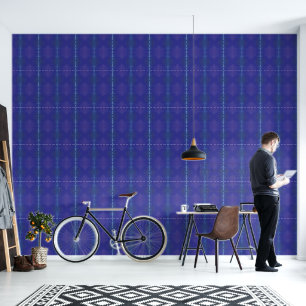 Acceptance Blue Indigo Violet Boho Medallions Wallpaper