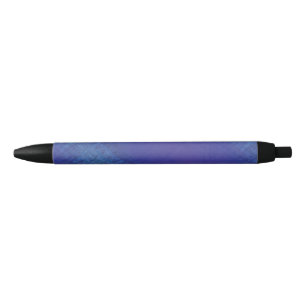 Acceptance   Blue Indigo Violet Shibori Pattern Black Ink Pen