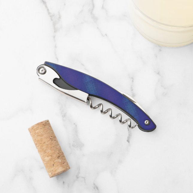 Acceptance | Blue Indigo Violet Shibori Pattern Corkscrew (Front)