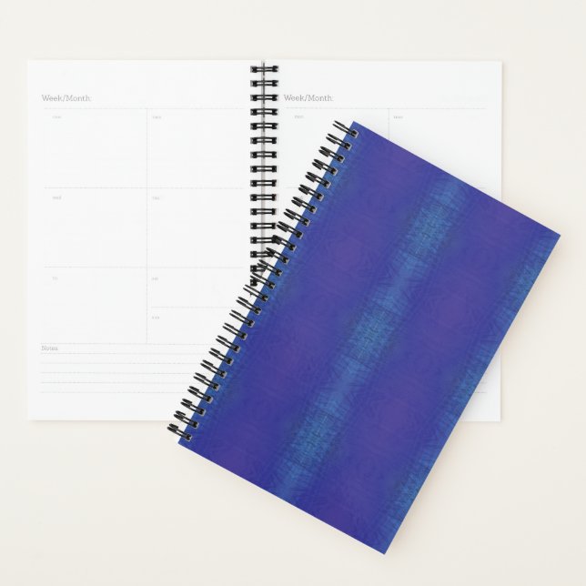 Acceptance | Blue Indigo Violet Shibori Pattern Planner (Display)