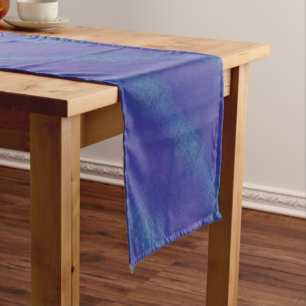 Acceptance   Blue Indigo Violet Shibori Pattern  Short Table Runner