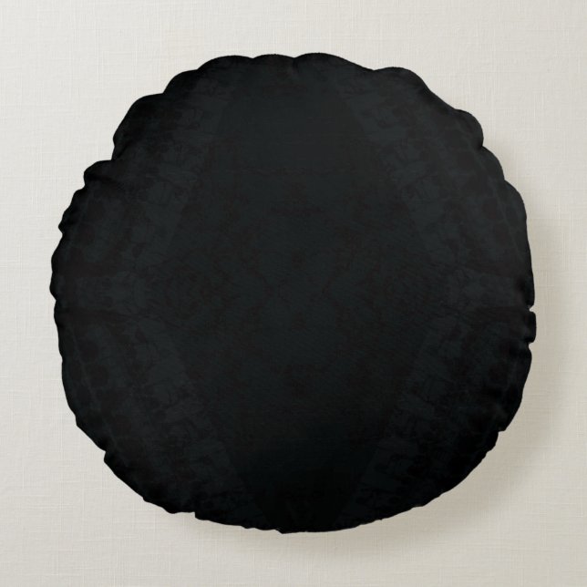 Acceptance | Dark Boho Texture Round Cushion (Front)