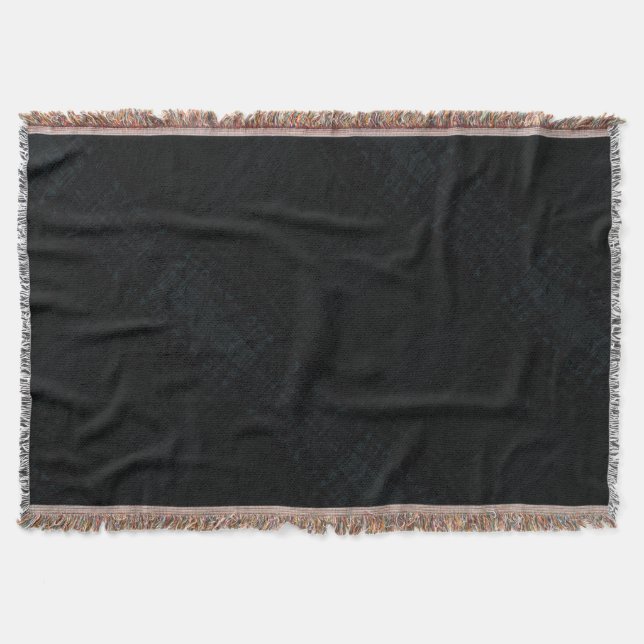 Acceptance | Dark Shibori Texture Throw Blanket (Front)