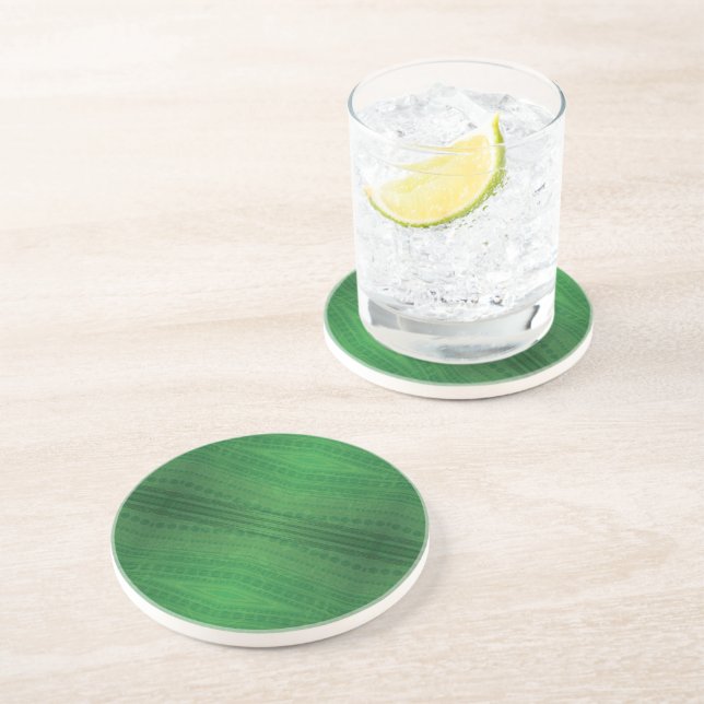 Acceptance | Green Eclectic Boho Pattern Coaster (Side)