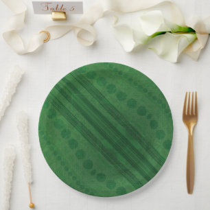 Acceptance   Green Eclectic Boho Pattern Paper Plate
