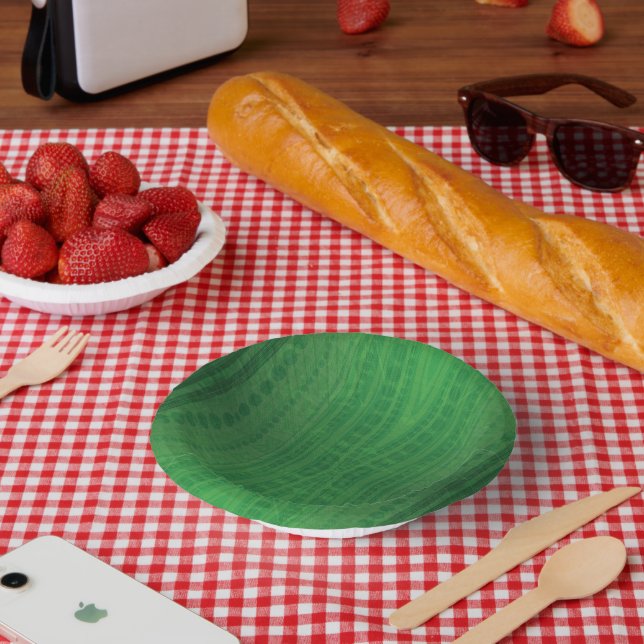 Acceptance | Green Eclectic Boho Pattern Paper Plate (Picnic)