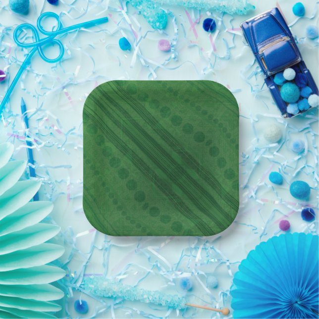 Acceptance | Green Eclectic Boho Pattern Paper Plate (Party)