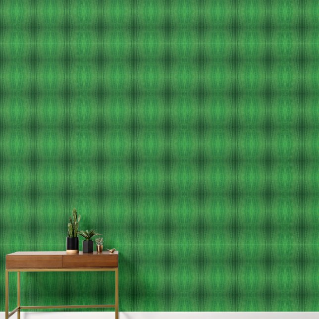 Acceptance | Green Eclectic Boho Pattern Wallpaper (Hallway)