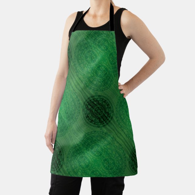 Acceptance | Green Meditation Medallions Apron (Insitu)