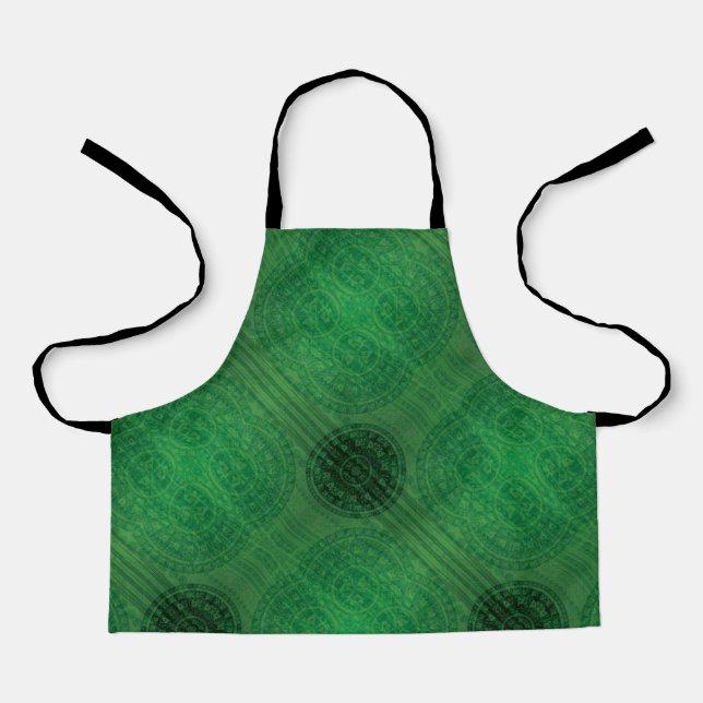 Acceptance | Green Meditation Medallions Apron (Front)