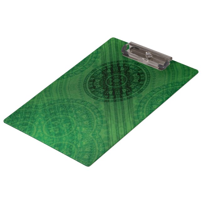 Acceptance | Green Meditation Medallions Clipboard (Angled)
