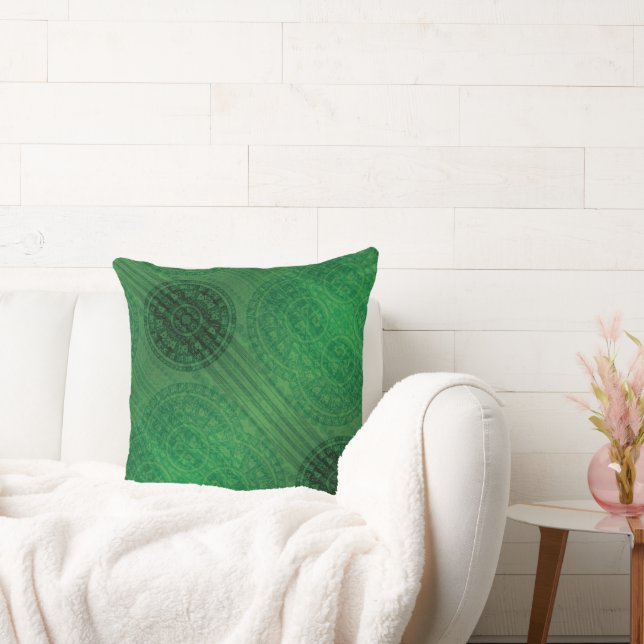Acceptance | Green Meditation Medallions Cushion (Couch)