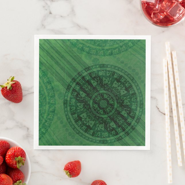 Acceptance | Green Meditation Medallions Napkin (Insitu)