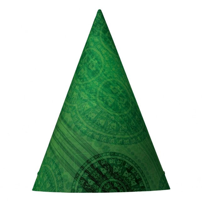 Acceptance | Green Meditation Medallions Party Hat (Front)