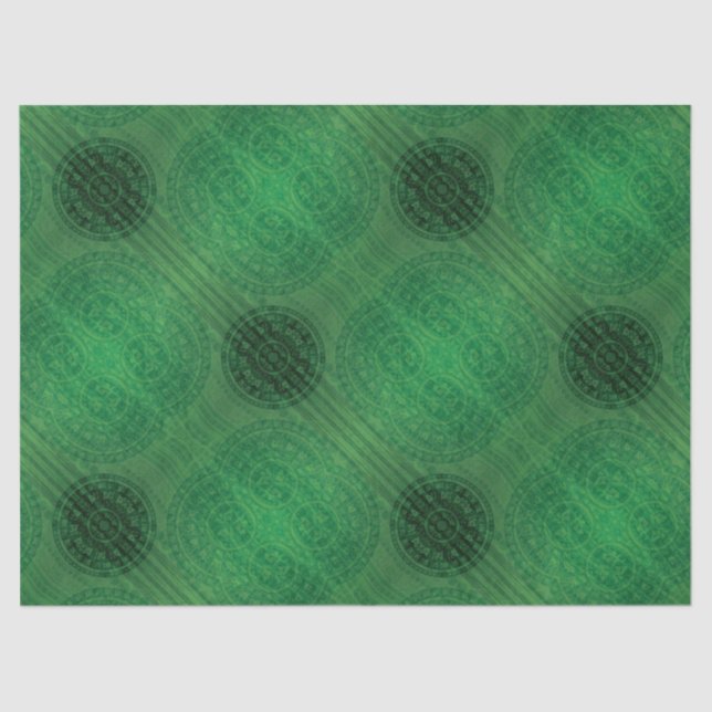 Acceptance | Green Meditation Medallions Tissue Paper (Front)