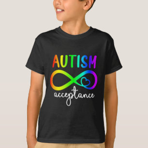 Acceptance Infinity Heart Autism Awareness Month R T-Shirt