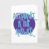 Acceptance Is The Answer Recovery Slogan