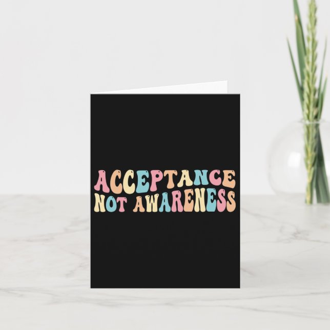 Acceptance Neurodiversity Autism Neurodivergent  Card (Front)