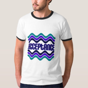 Acceptance Quote in Blue Green Purple Graphic T-Shirt