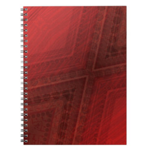 Acceptance   Red Eclectic Boho Pattern Notebook