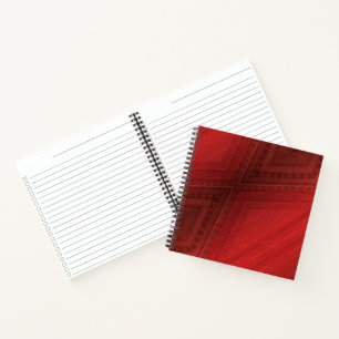 Acceptance   Red Eclectic Boho Pattern Notebook