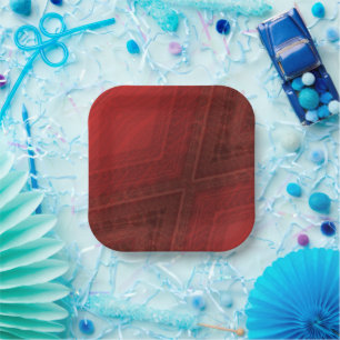 Acceptance Red Eclectic Boho Pattern Paper Plate