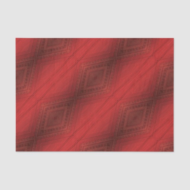 Acceptance | Red Eclectic Boho Pattern Tissue Paper (Front)