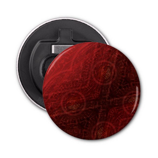 Acceptance | Red Meditation Medallions Bottle Opener (Front)