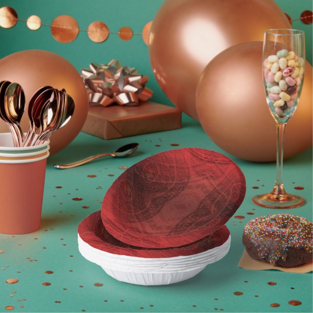 Acceptance | Red Meditation Medallions Paper Plate (Multi)