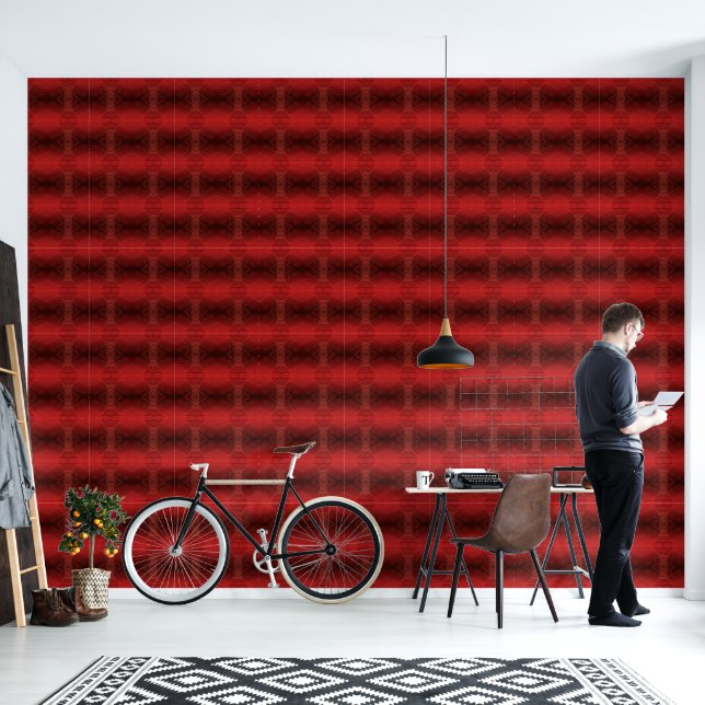 Acceptance | Red Meditation Medallions Wallpaper (Living Room)