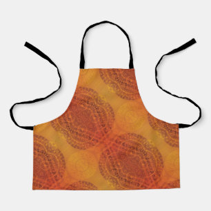 Acceptance   Red Orange Yellow Boho Medallions Apron