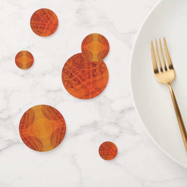 Acceptance | Red Orange Yellow Boho Medallions Confetti (Group)