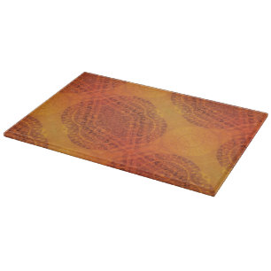 Acceptance Red Orange Yellow Boho Medallions Cutting Board