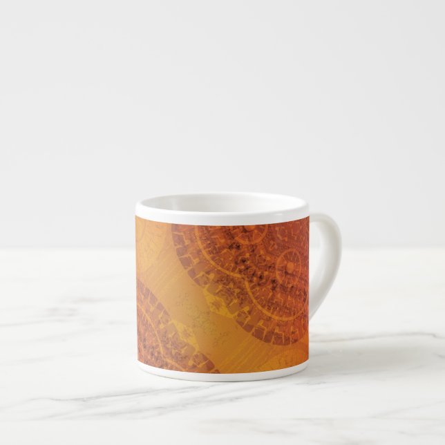 Acceptance | Red Orange Yellow Boho Medallions Espresso Cup (Front Right)