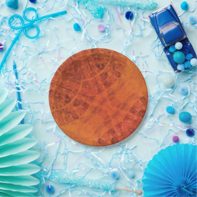 Acceptance | Red Orange Yellow Boho Medallions Paper Plate (Party)