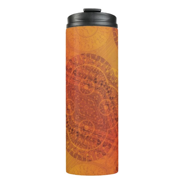 Acceptance | Red Orange Yellow Boho Medallions Thermal Tumbler (Front)