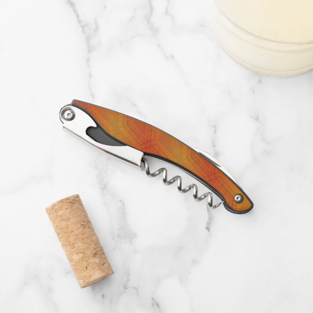 Acceptance | Red Orange Yellow Shibori Pattern Corkscrew (Front)