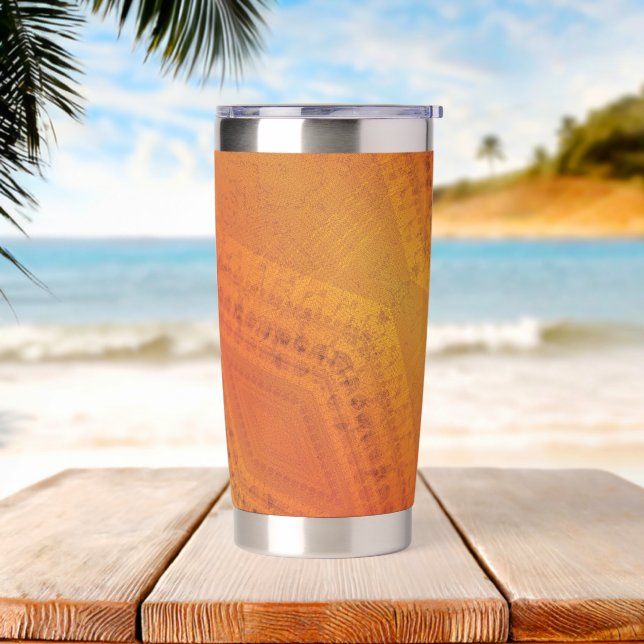 Acceptance | Red Orange Yellow Shibori Pattern Insulated Tumbler (Beach)