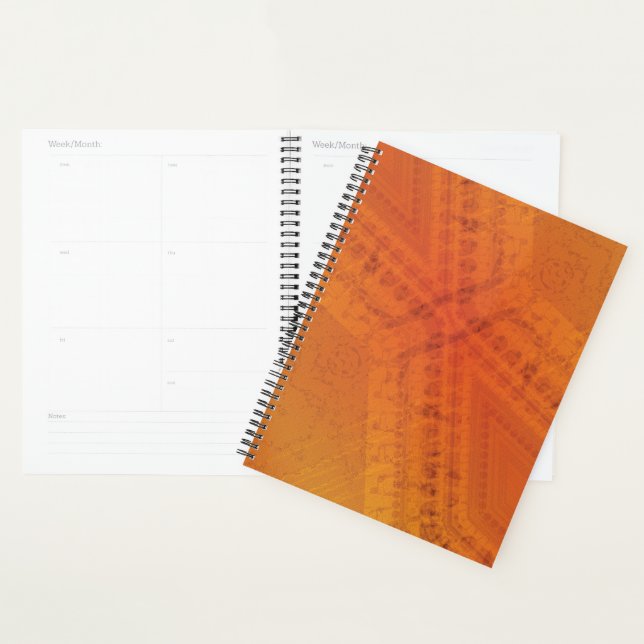 Acceptance | Red Orange Yellow Shibori Pattern Planner (Display)
